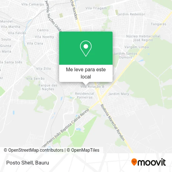 Posto Shell mapa