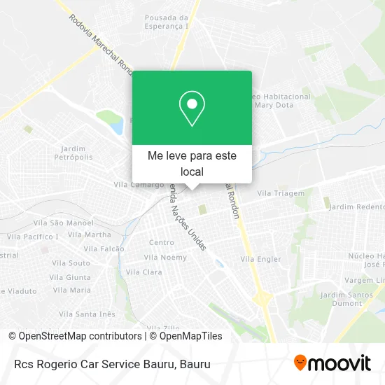 Rcs Rogerio Car Service Bauru mapa