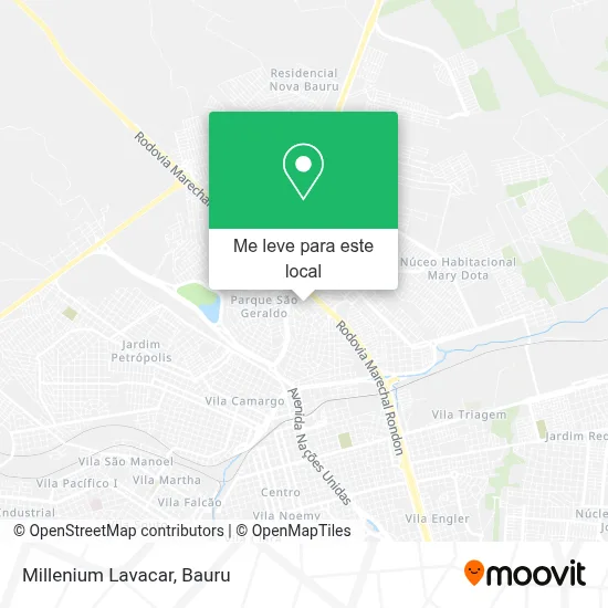 Millenium Lavacar mapa