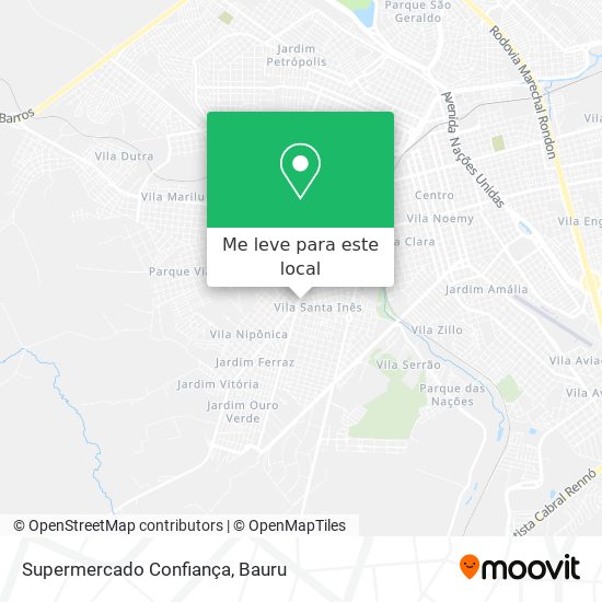 Supermercado Confiança mapa