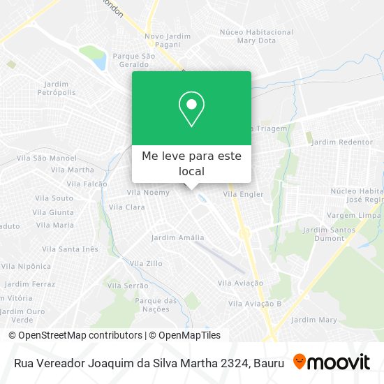 Rua Vereador Joaquim da Silva Martha 2324 mapa