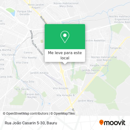 Rua João Casarin 5-30 mapa