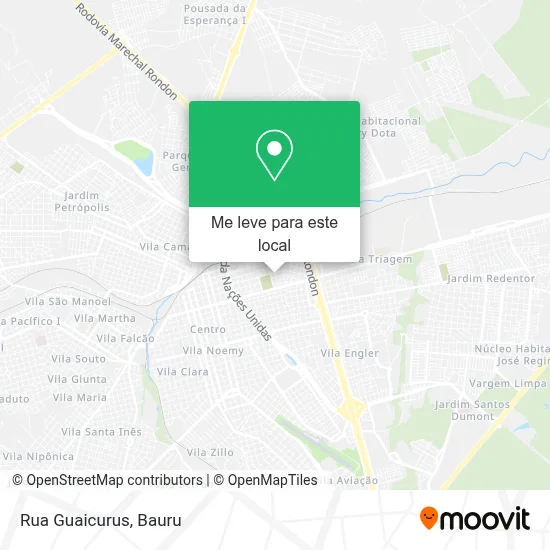 Rua Guaicurus mapa