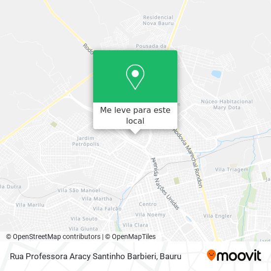 Rua Professora Aracy Santinho Barbieri mapa