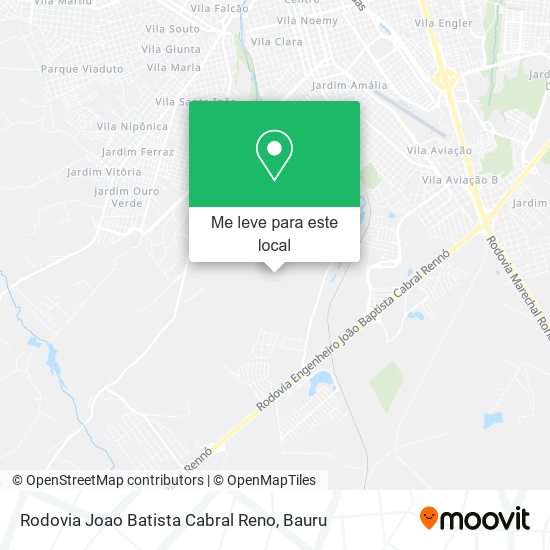 Rodovia Joao Batista Cabral Reno mapa