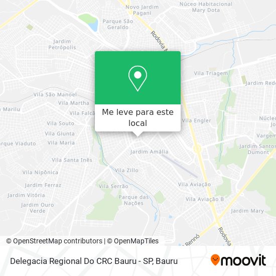 Delegacia Regional Do CRC Bauru - SP mapa