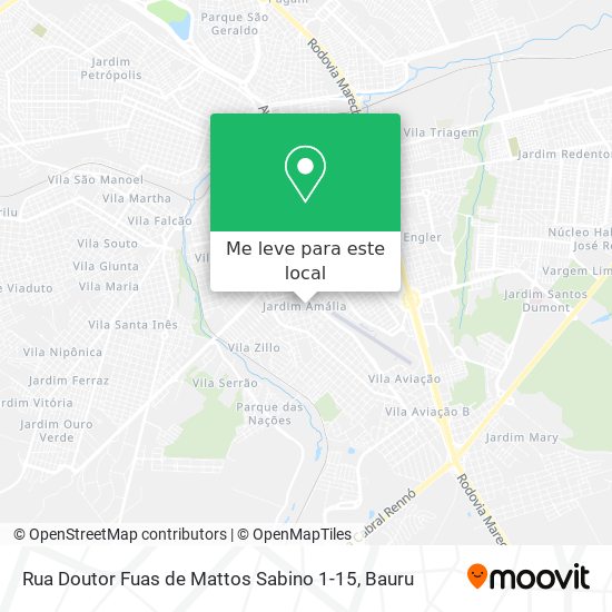 Rua Doutor Fuas de Mattos Sabino 1-15 mapa