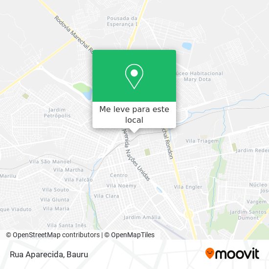 Rua Aparecida mapa