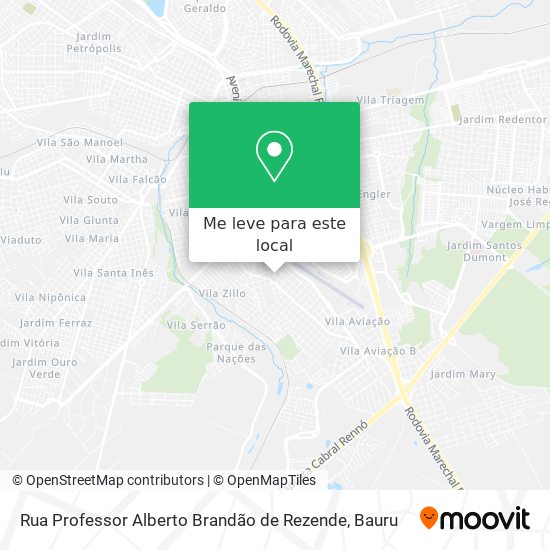 Rua Professor Alberto Brandão de Rezende mapa