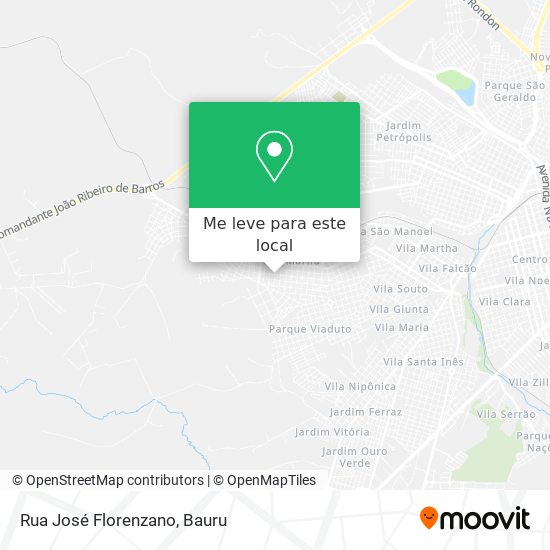 Rua José Florenzano mapa