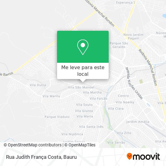 Rua Judith França Costa mapa