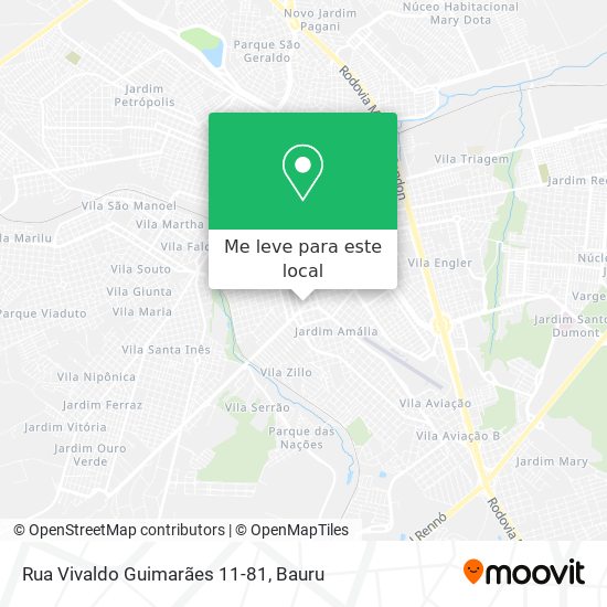 Rua Vivaldo Guimarães 11-81 mapa