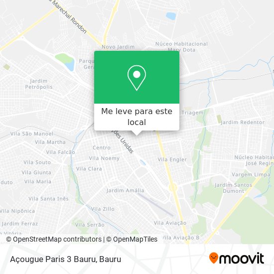 Açougue Paris 3 Bauru mapa