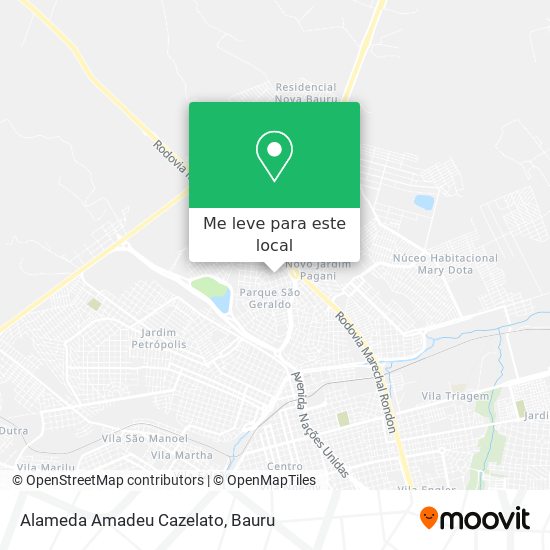 Alameda Amadeu Cazelato mapa