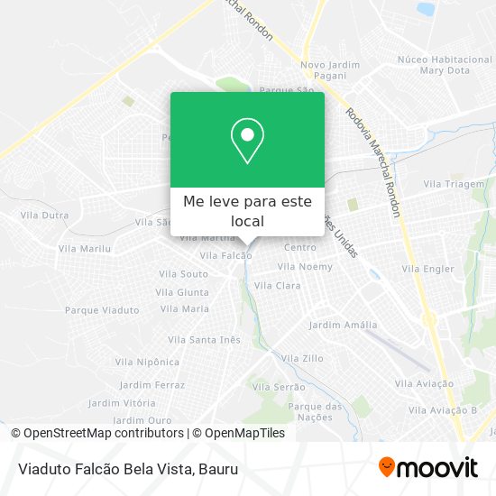 Viaduto Falcão Bela Vista mapa