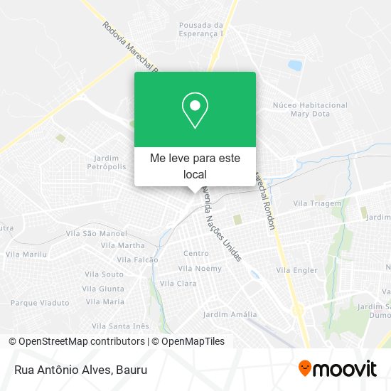 Rua Antônio Alves mapa