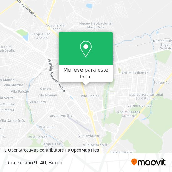 Rua Paraná 9- 40 mapa