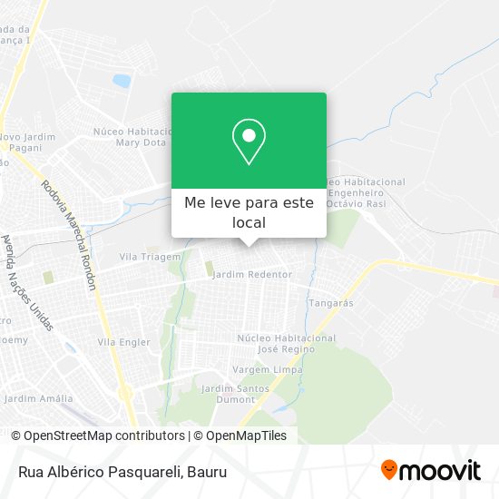 Rua Albérico Pasquareli mapa