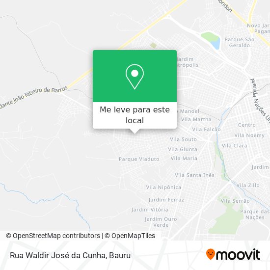 Rua Waldir José da Cunha mapa