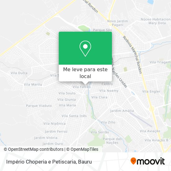 Império Choperia e Petiscaria mapa
