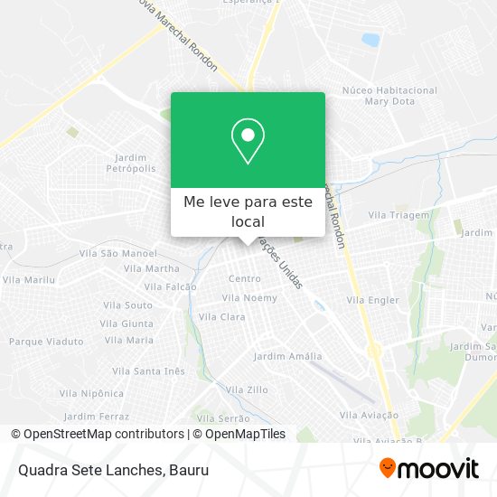 Quadra Sete Lanches mapa