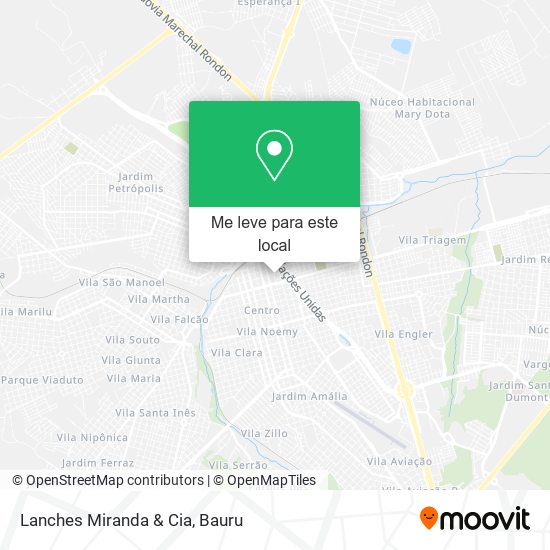 Lanches Miranda & Cia mapa