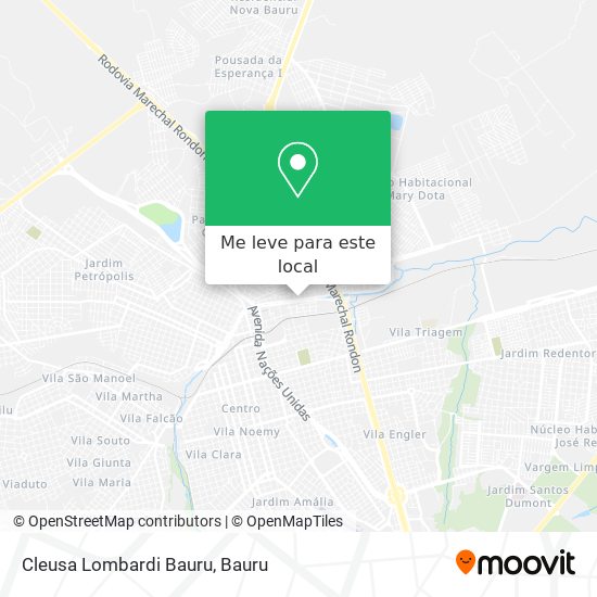 Cleusa Lombardi Bauru mapa
