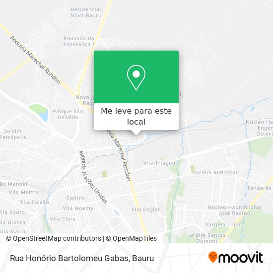 Rua Honório Bartolomeu Gabas mapa