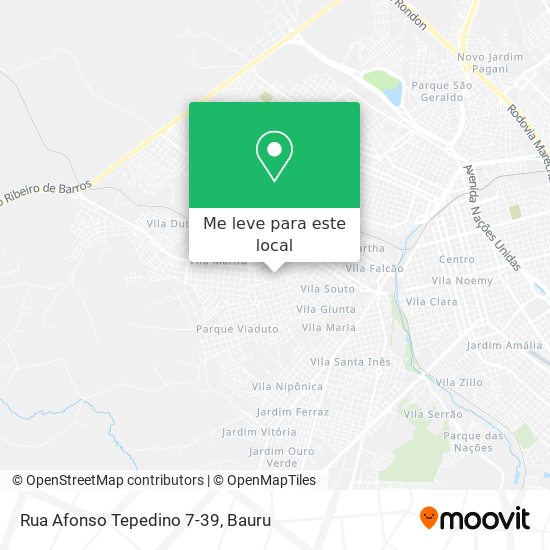 Rua Afonso Tepedino 7-39 mapa