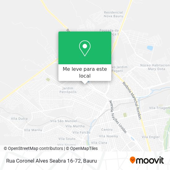 Rua Coronel Alves Seabra 16-72 mapa