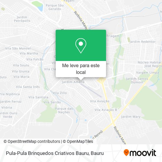 Pula-Pula Brinquedos Criativos Bauru mapa