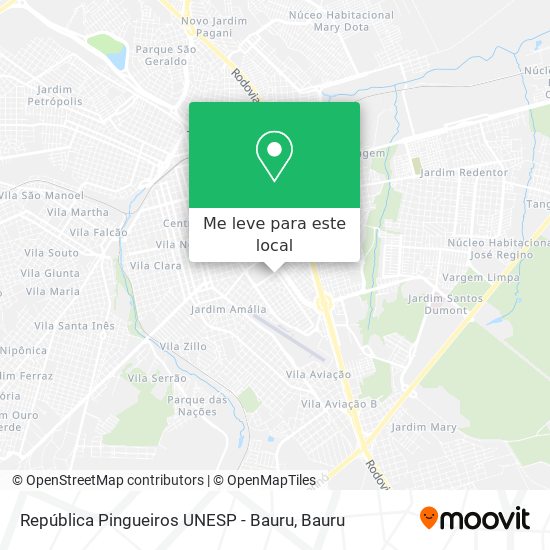 República Pingueiros UNESP - Bauru mapa