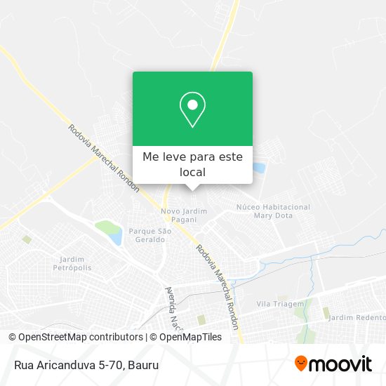 Rua Aricanduva 5-70 mapa