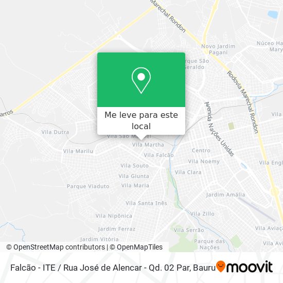 Falcão - ITE / Rua José de Alencar - Qd. 02 Par mapa