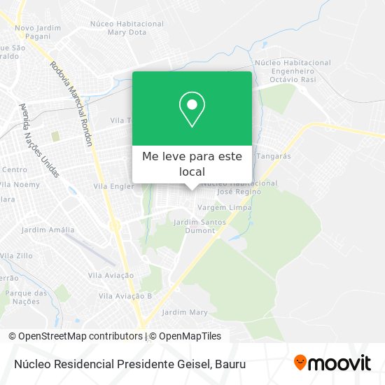 Núcleo Residencial Presidente Geisel mapa