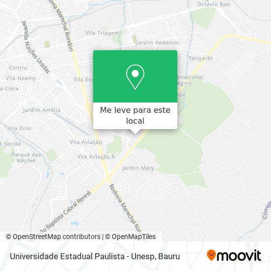 Universidade Estadual Paulista - Unesp mapa