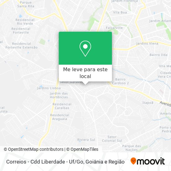 Correios - Cdd Liberdade - Uf / Go mapa