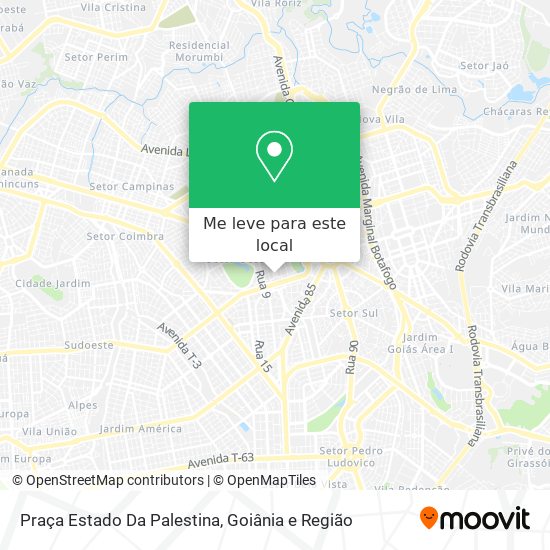 Praça Estado Da Palestina mapa