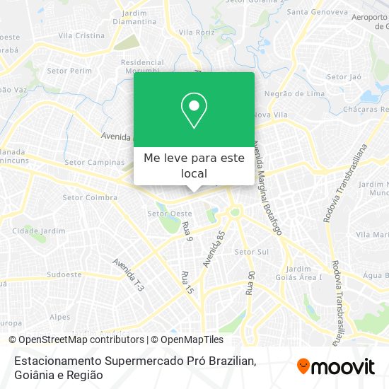 Estacionamento Supermercado Pró Brazilian mapa