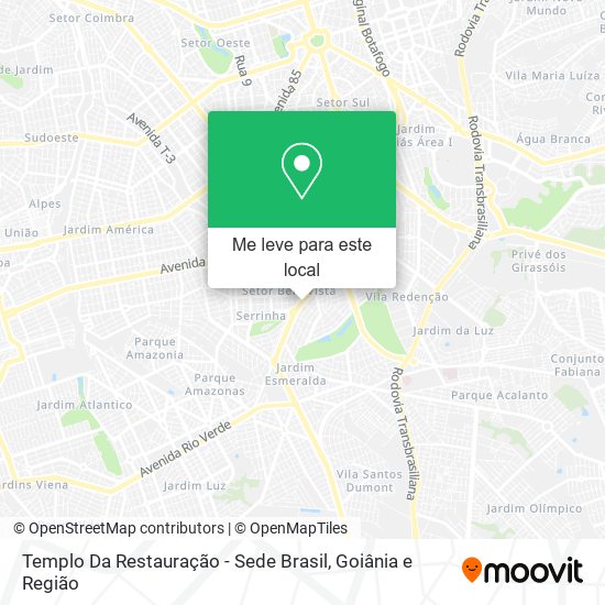 Templo Da Restauração - Sede Brasil mapa