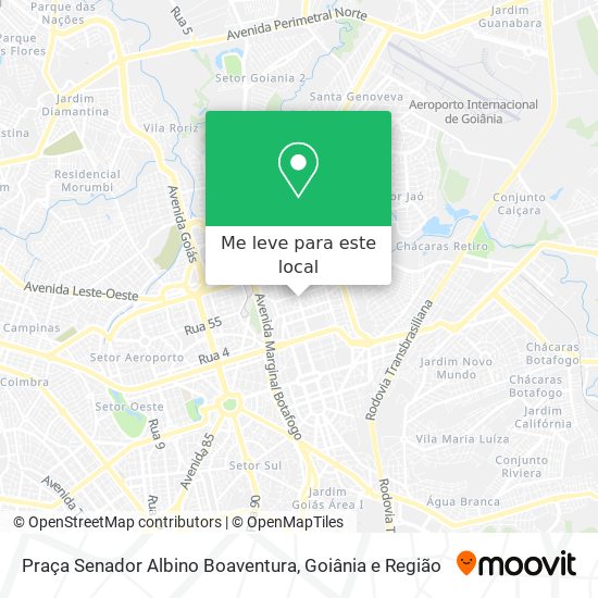 Praça Senador Albino Boaventura mapa