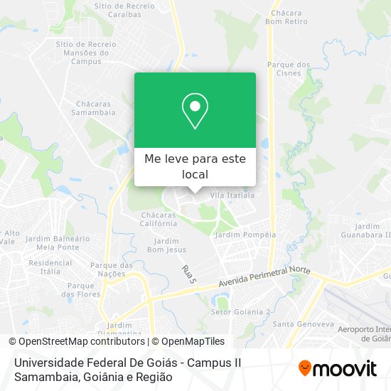 Universidade Federal De Goiás - Campus II Samambaia mapa