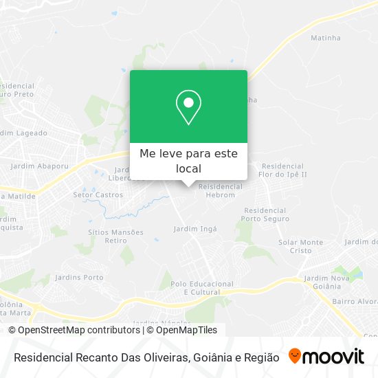Residencial Recanto Das Oliveiras mapa