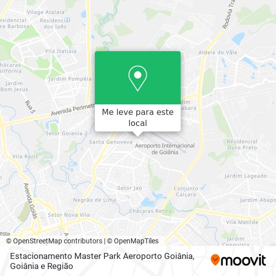 Estacionamento Master Park Aeroporto Goiânia mapa