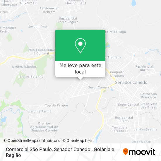 Comercial São Paulo, Senador Canedo. mapa