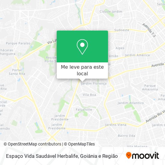 Espaço Vida Saudável Herbalife mapa