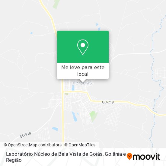 Laboratório Núcleo de Bela Vista de Goiás mapa