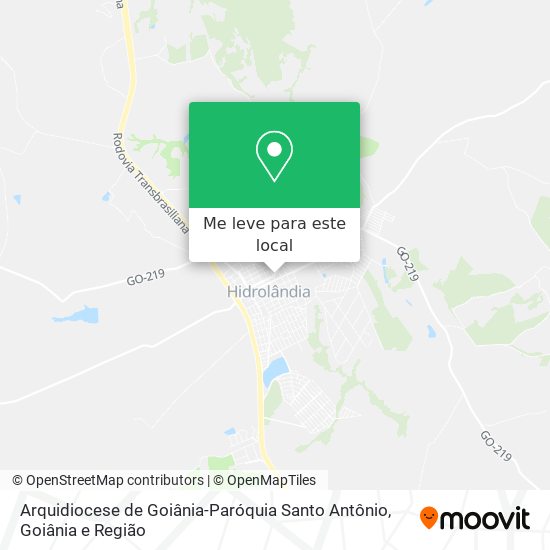 Arquidiocese de Goiânia-Paróquia Santo Antônio mapa