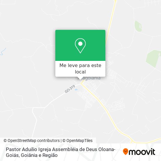 Pastor Aduilio Igreja Assembléia de Deus Oloana-Goiás mapa