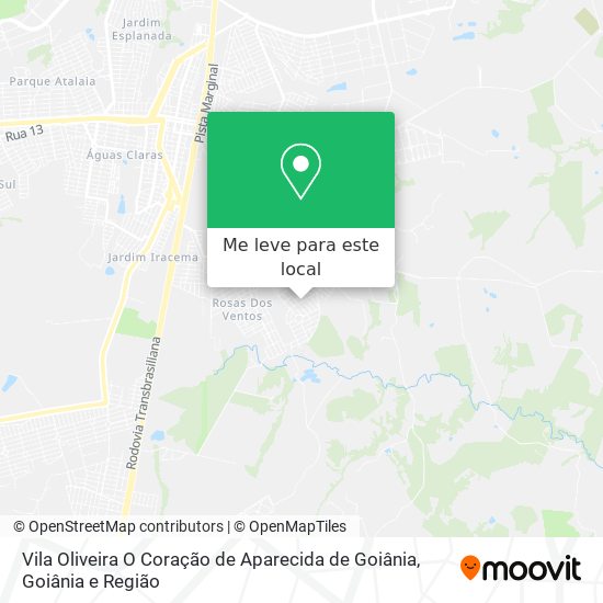 Vila Oliveira O Coração de Aparecida de Goiânia mapa